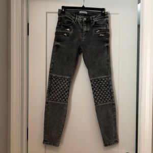 Grey straight leg jeans
